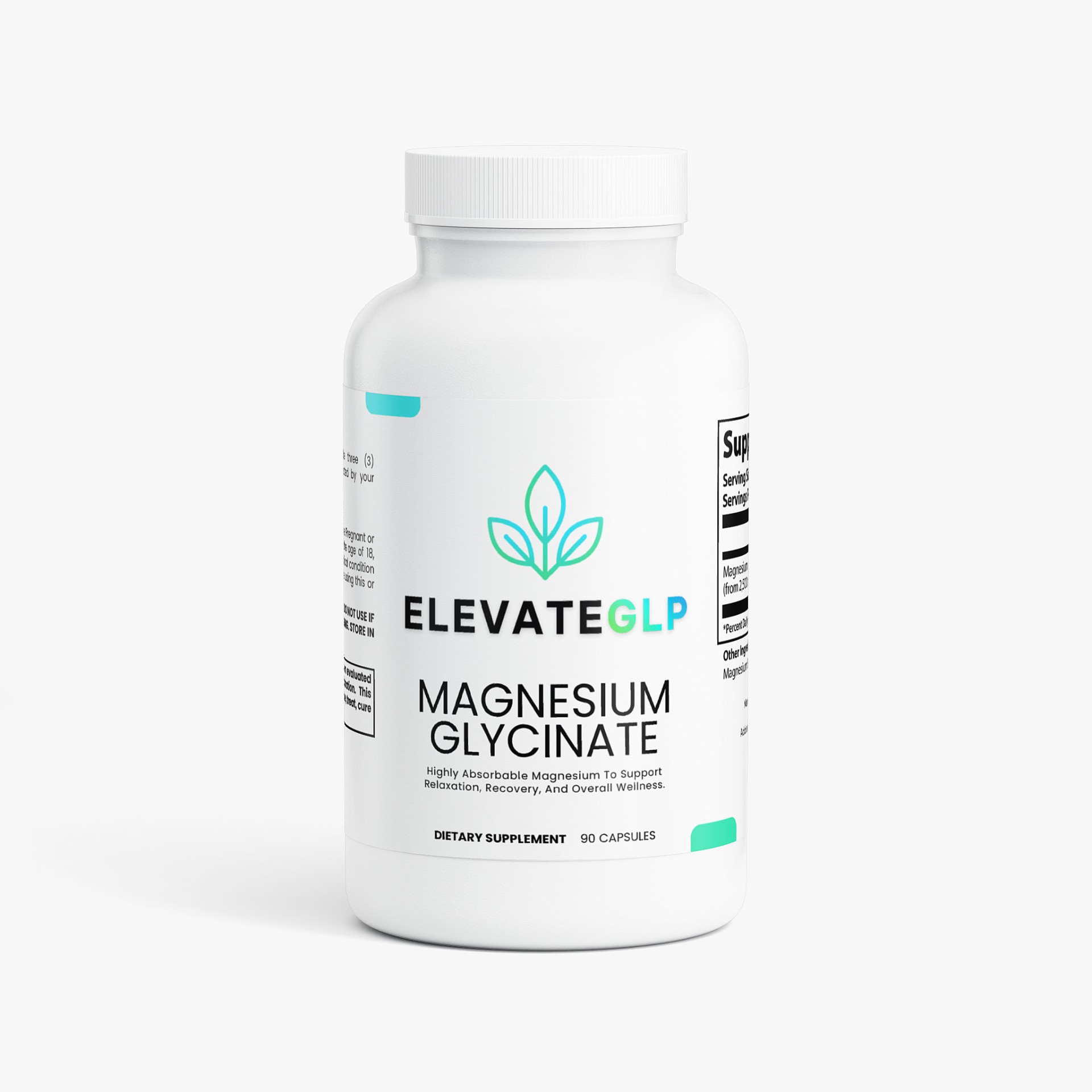 Elevate GLP Magnesium Glycinate supplement bottle